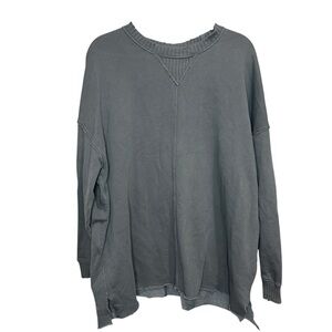 Aerie Gray Oversized Sweatshirt size Medium